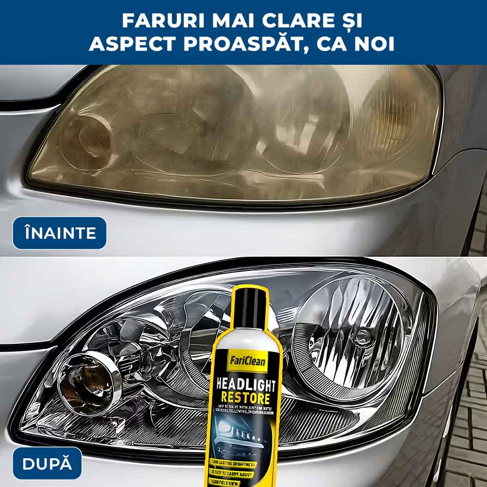 FariClean Pro – Soluție Lichidă pentru Recondiționarea Farurilor