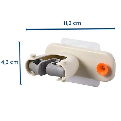 OrgaMop 3X - Suport Universal pentru Mopuri și Mături (Set de 3, Alb)