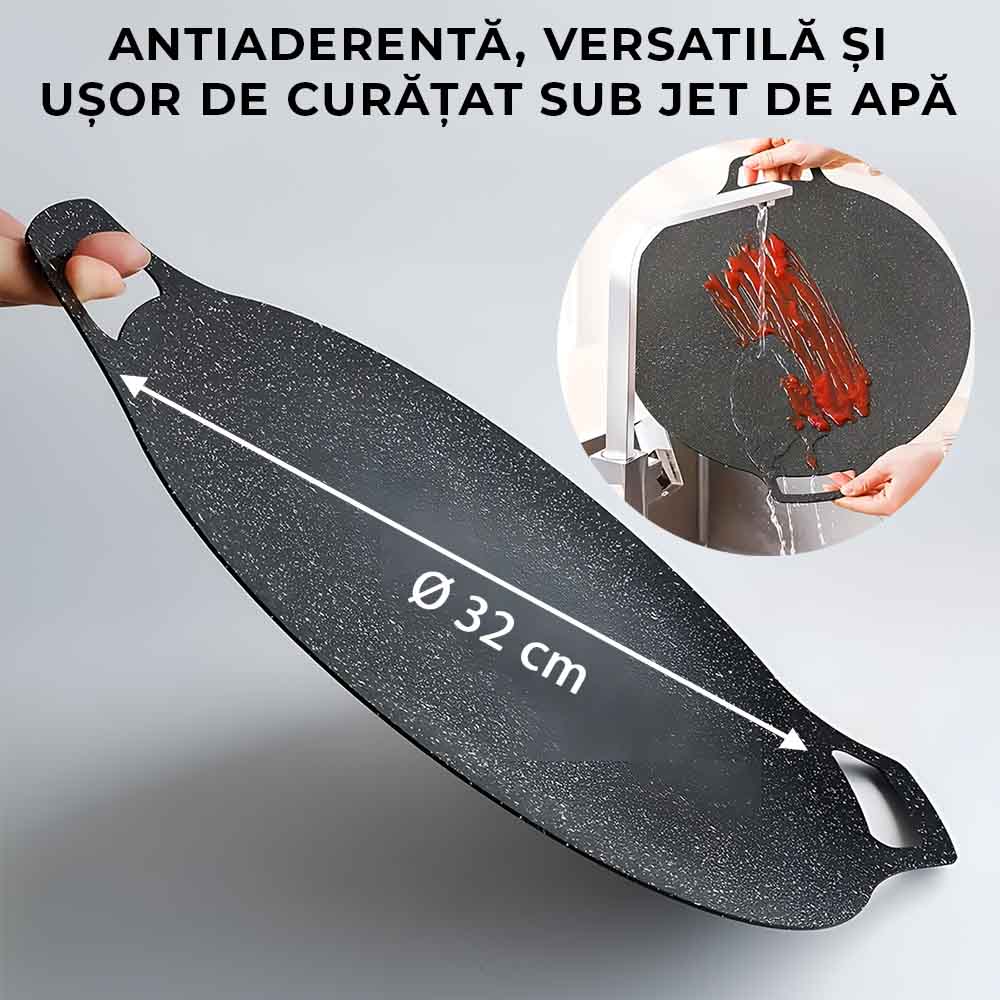 Tigaie Anti-Aderentă pentru Gătit fără Ulei