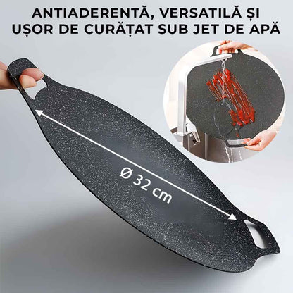 Tigaie Anti-Aderentă pentru Gătit fără Ulei