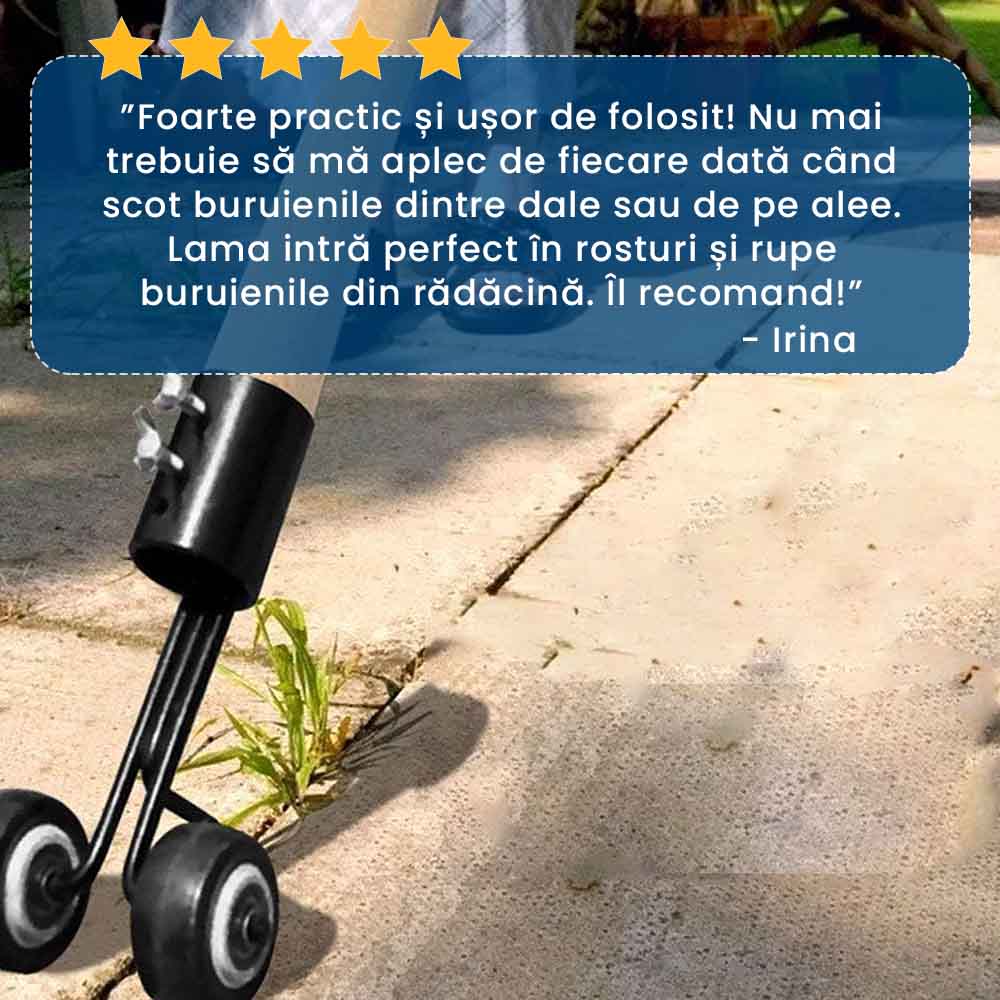 BuruStop - Unealtă de Scos Buruieni pentru o Curte Impecabilă