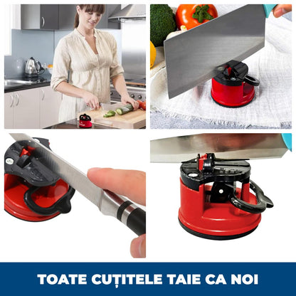 Ascutix Pro – Ascuțitor de Cuțite cu Ventuză, Tăiș ca Nou în Câteva Secunde